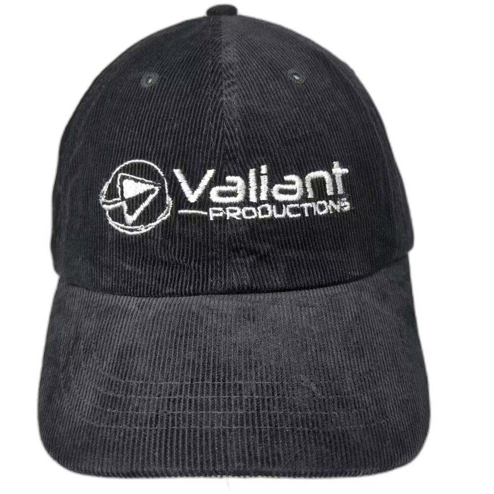 bigaccessories Black Baseball Cap One Size Corduroy Embroidered Adjustable Hat